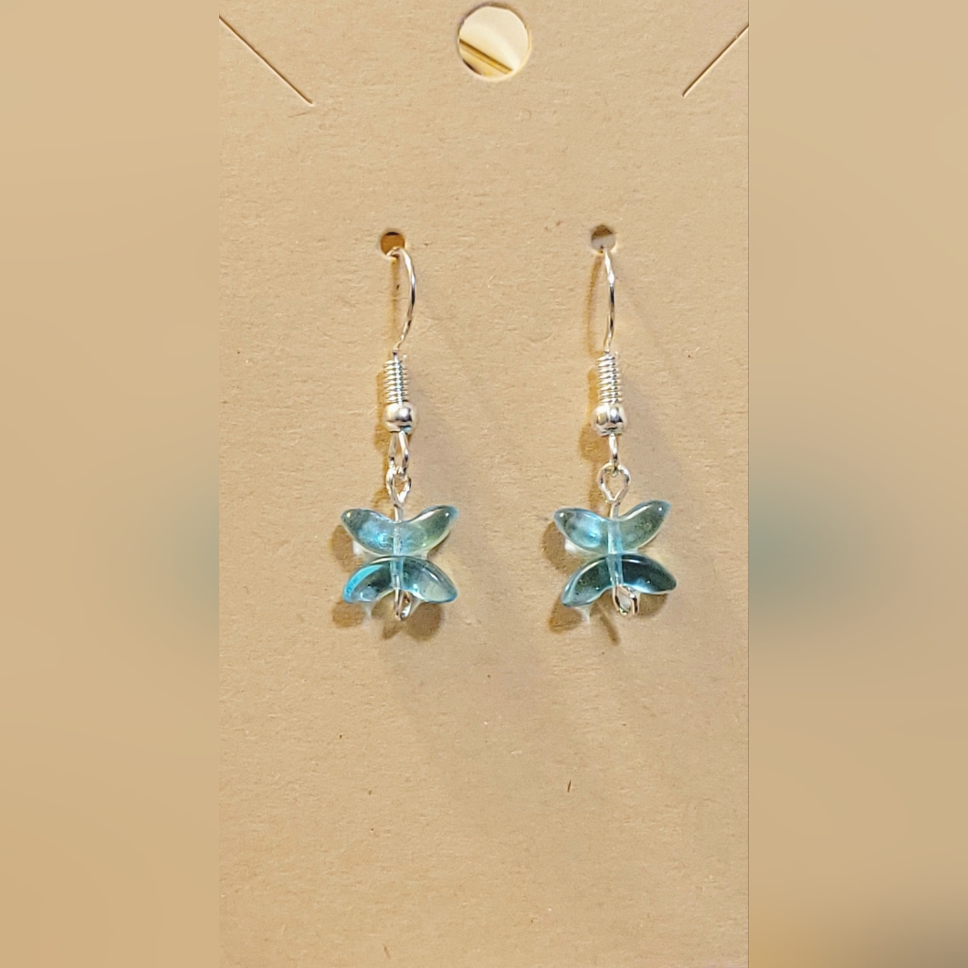 Handmade Blue Dangle Earrings